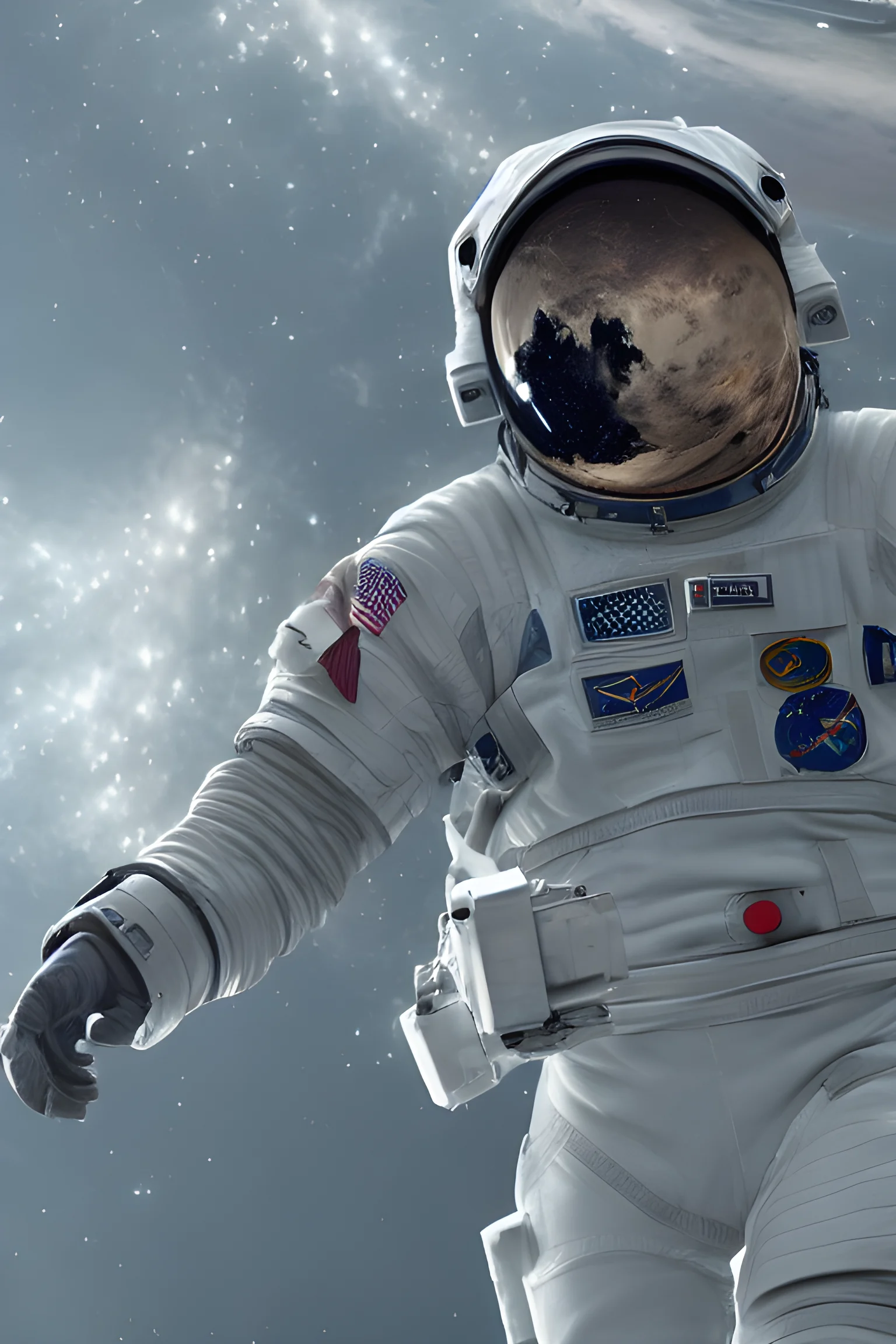 Astronaut in interstellar space, unreal engine, insanely detailed, digital art
